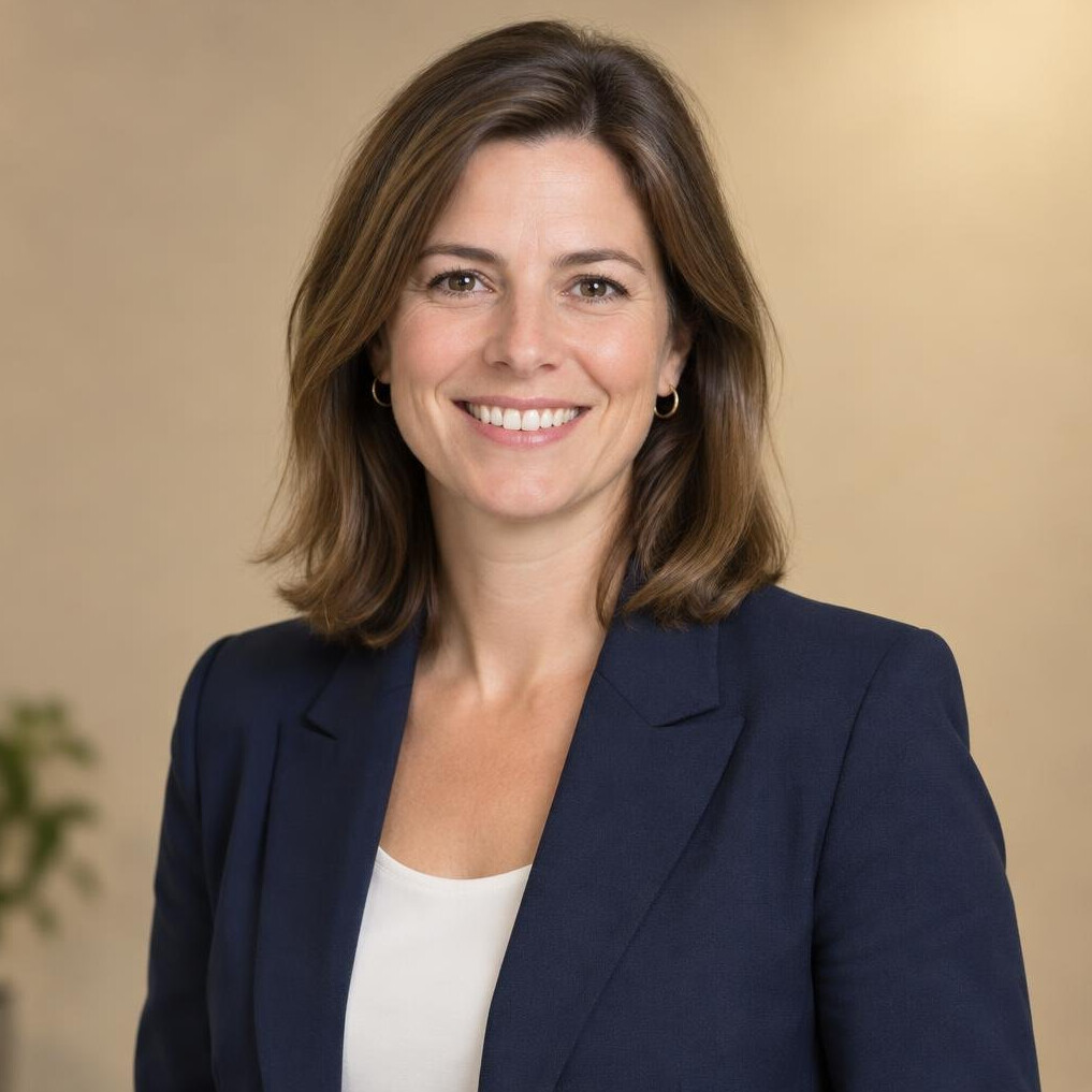 Portrait of a smiling woman in a blazer